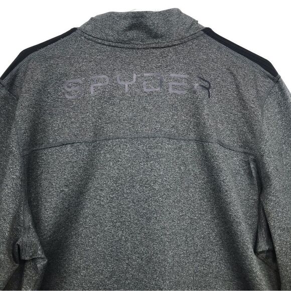 Spyder Active Gray Quarter Zip ProWB Performance Long Sleeve Pullover - Picture 6 of 15